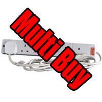 Multi Buy: 10 x 6-Way Surge Protected Mains Extension Lead