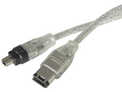 4-Pin Firewire Plug to 6-Pin Firewire Plug - 2.0m
