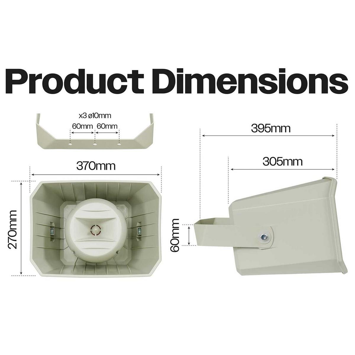 Weatherproof 100V Music Horn Speaker - 50W IP66 - main image
