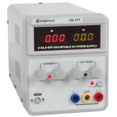 Regulated Power Supply With Variable Output 0 - 60V, 0 - 3A