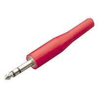 Heavy Duty 6.3mm Stereo Jack Plug <b>Red or Black</b> - main image