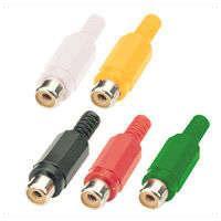 RCA Phono In Line Plastic Sockets - Red - 754.852 - - main image