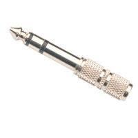 6.3mm Stereo Jack Plug To 3.5mm Mono Jack Socket In Metal - main image