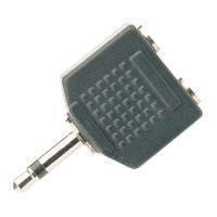 3.5mm Mono Plug To 2 x 3.5mm Mono Sockets