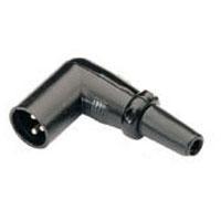 3 Pin XLR Plug Right Angle Connector In Black