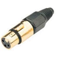 Gold Plated 3 Pin Socket XLR Connector