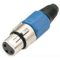 3 Pin XLR Socket In Blue - main image