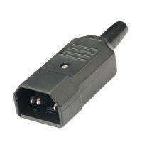 Shrouded 6a 3-pin IEC plug