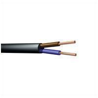 2 Core Round Mains PVC Cable 10A Black 100m