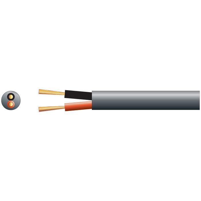 Double Insulated Speaker Cable 0.75mm2 - Black