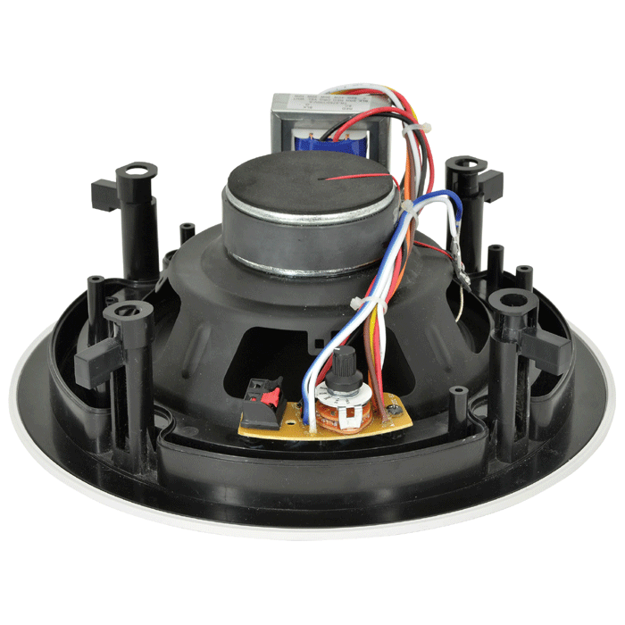 Adastra LP Series 8" 2-Way Low Profile 100V Line Ceiling Speakers Rear Side View - main image