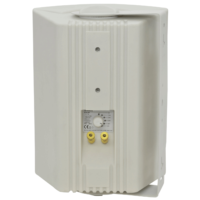 White Speaker With Mounting Bracket And Rotary Switch/ Terminals - Rear - main image