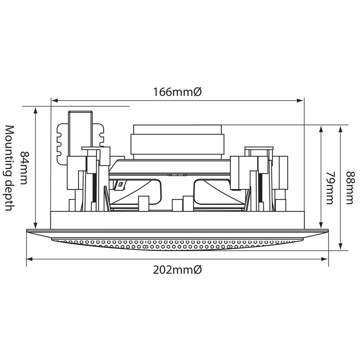 2-Way 100v Line & 8 Ohm Ceiling Speaker  2.5/5/10/15/20W - 8 Ohm 50W - main image