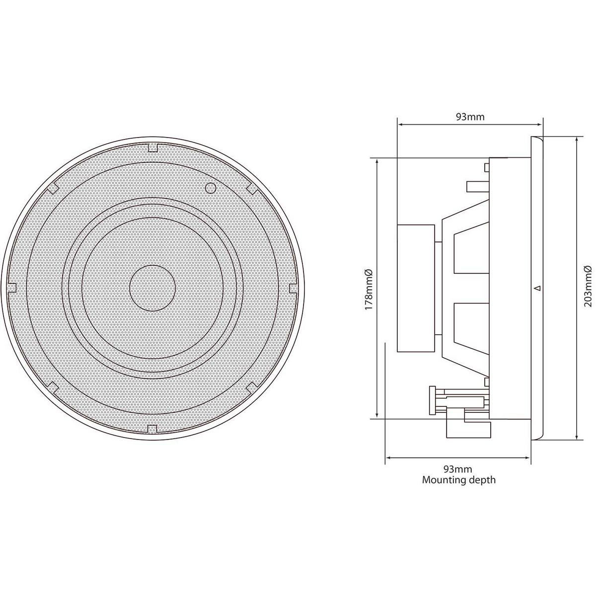 Slimline 5.25" 2-Way Ceiling Speakers 35W - Pair - main image