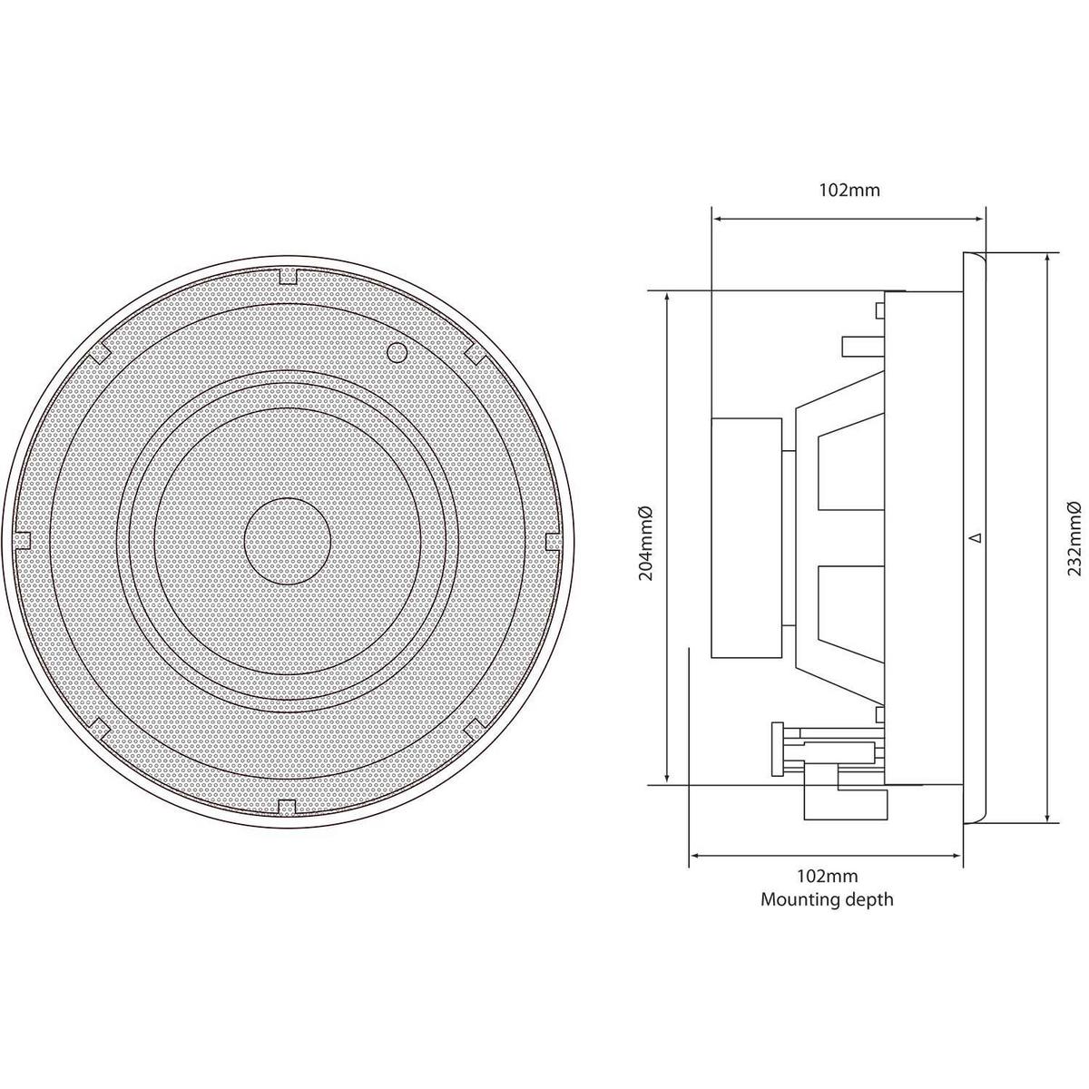 Slimline 6.5" 2-Way Ceiling Speakers 40W - Pair - main image