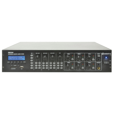 RM306 6 Zone Mixer Amplifier With USB/SD And Bluetooth Front