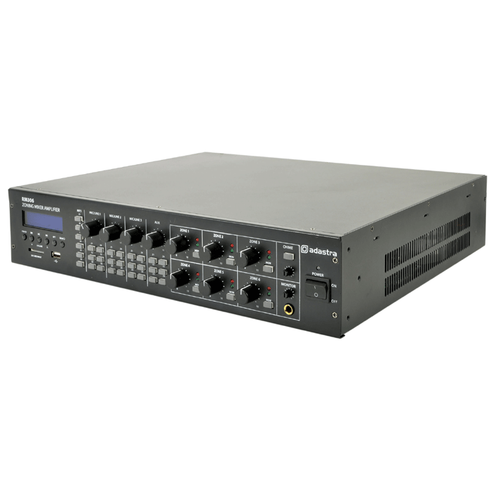 RM306 6 Zone Mixer Amplifier With USB/SD And Bluetooth Side - main image
