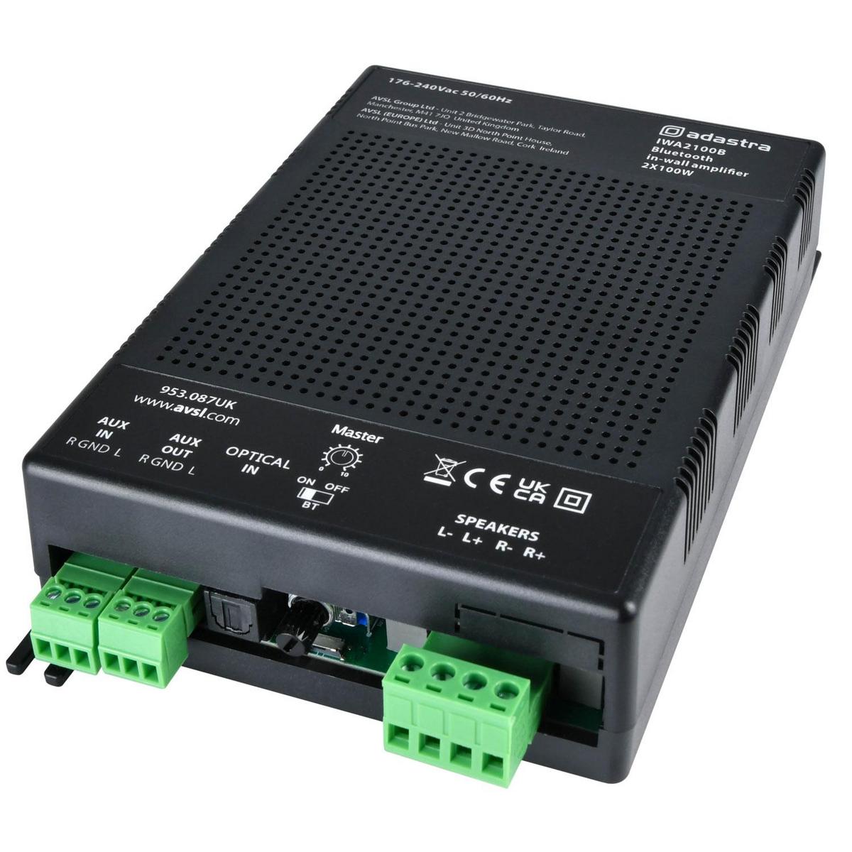 In-Wall Bluetooth Stereo Amplifier with Optical Input - 2 x 100W - main image