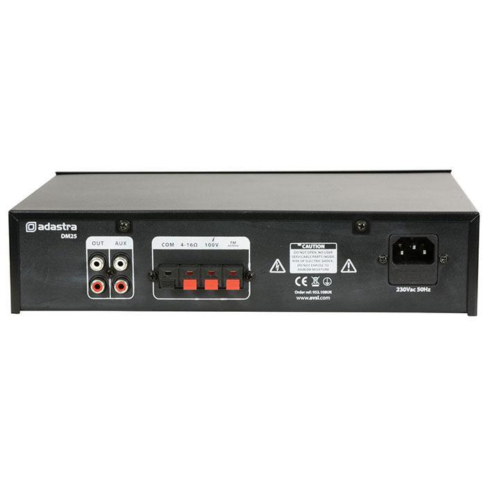 25W Mixer Amplifier 100V and 4-16Ohm with Bluetooth - main image