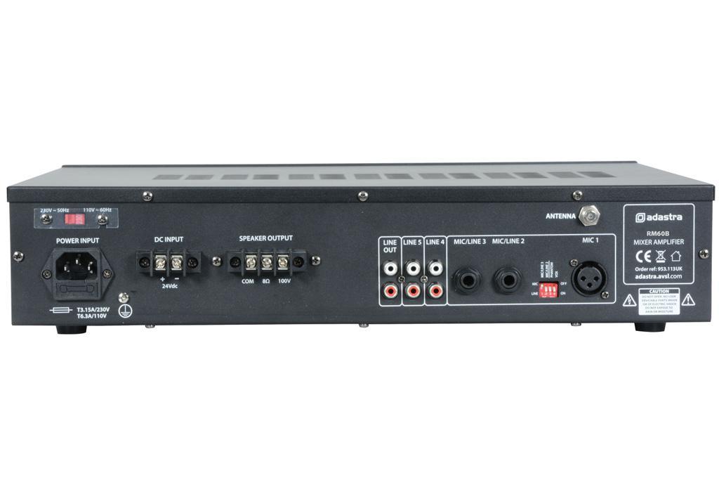 5 Channel 100V Mixer Amplifier with Built in SD/USB Player + Bluetooth  - main image