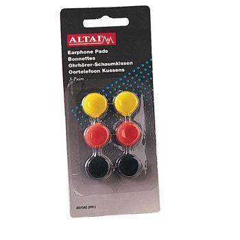 Colored 18mm Replacement Earphone Pads x 3 Pairs - main image