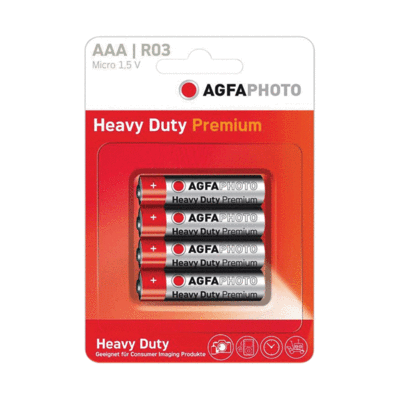 AGFA PHOTO AAA Zinc Chloride Battery - 4 Pack