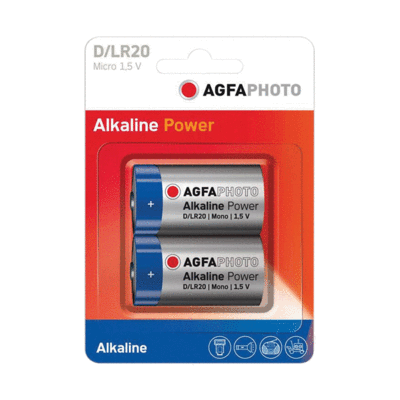 AGFA Photo D Alkaline 2 Pack - Blister