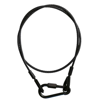 Adam Hall Safety Cable 5mm with non-detachable Carabiner Galvanised - main image