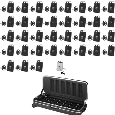 ATS-16 Tour Guide System Megadeal - 1 x Transmitters 35 Receivers and 1 x Transport and Charging Case