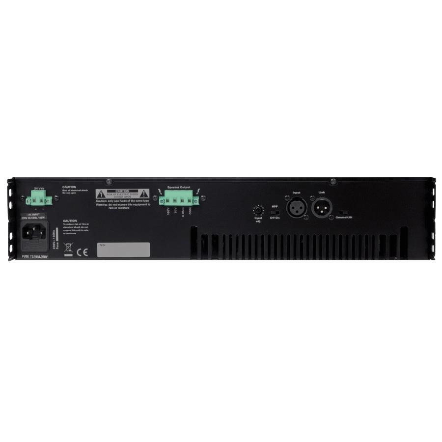 Audac CPA24 240W 100V / 70V / 4 Ohm Slave PA Amplifier - main image