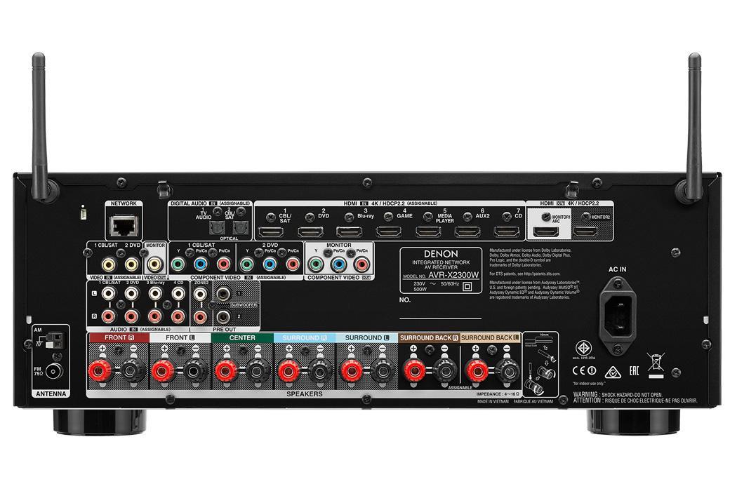 Denon AVR-X2300W - Rear View - main image