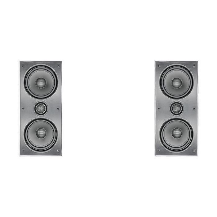 2 x Dual 6.5" 2-Way In-Wall Left And Right Speaker