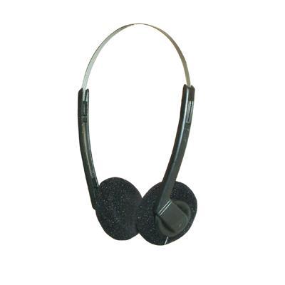 Black Stereo Headphones with Adjustable Headband