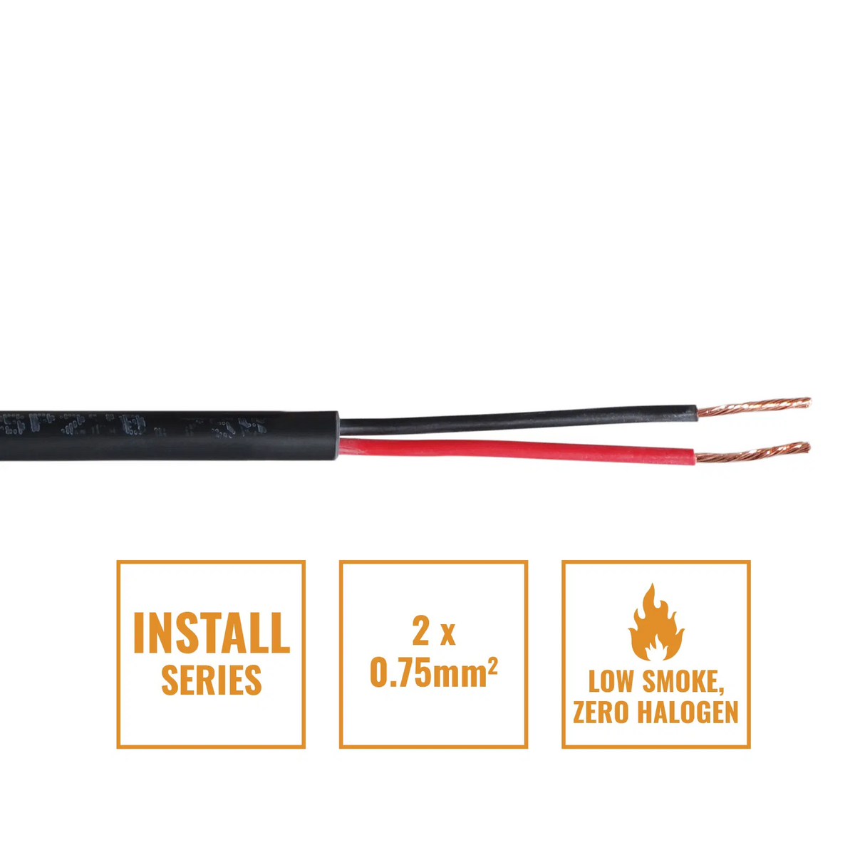 INSTALL LSZH 2 Core 2 x 0.75mm Speaker Cable - main image