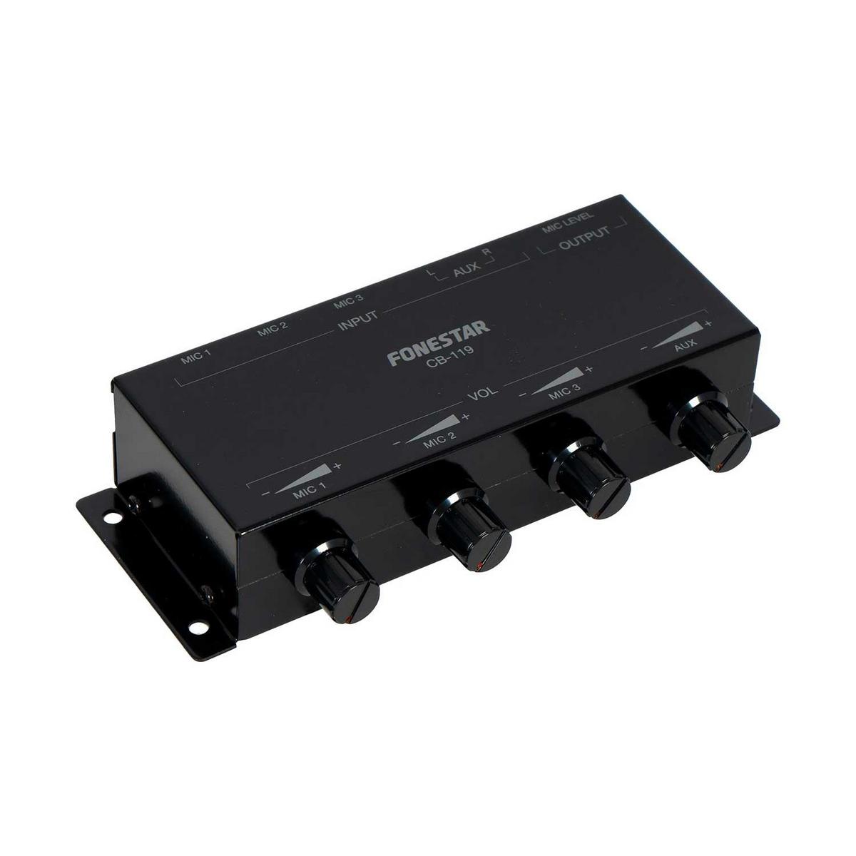 Fonestar CB-119 3-Channel Mono Microphone Mixer - main image