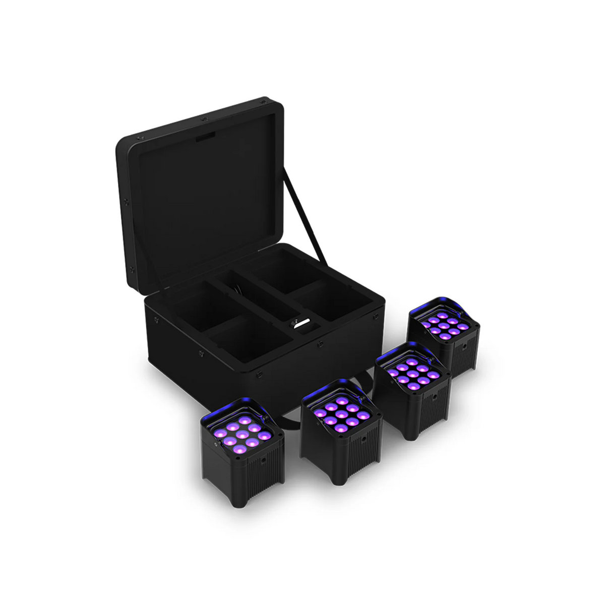 Chauvet Freedom Par H9 IP X4 4-PACK Battery Uplighter 9x10W RGBAW+UV LEDs - main image