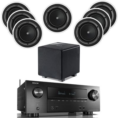 Denon AVR-X2700H With 7 Ci160.2CR 1 REL HT1003 Subwoofer