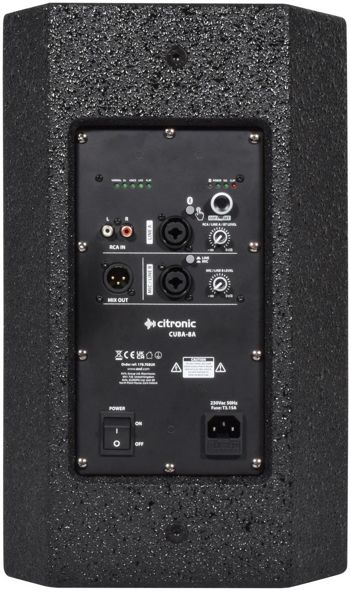 Citronic CUBA-8A Active Full-Range Cabinet 250W - main image