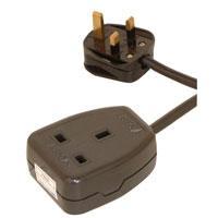 Black 5A 1-Gang Extension Lead 5M - main image