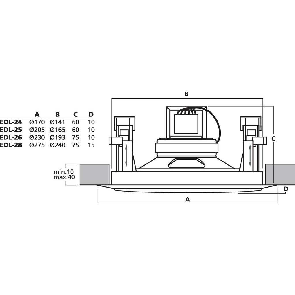 EDL-26 PA Ceiling Speaker - 100V 10/5/2.5/1.25WRMS - main image