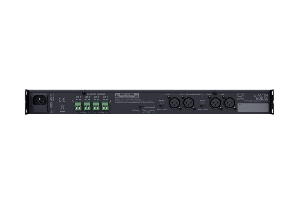 Audac EPA104 Quad Channel D-Class Amplifier 4 x 100W - main image