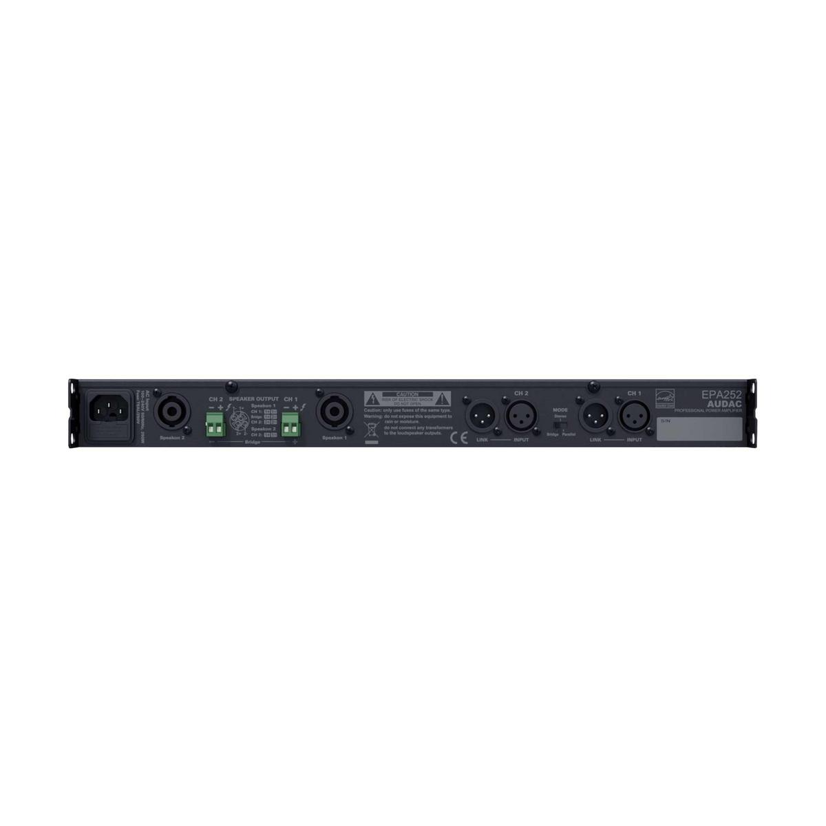 Audac EPA252 - Dual-Channel Class-D Amplifier - 2 x 250W - main image