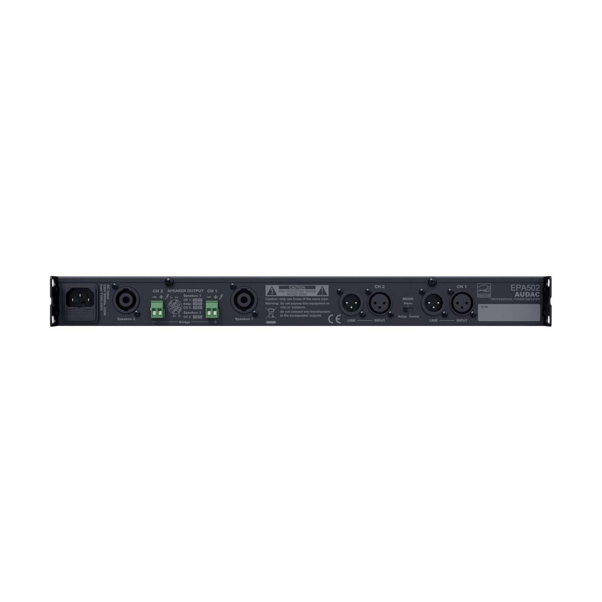Audac EPA502 - Dual-Channel Class-D Amplifier 2 x 500W - main image