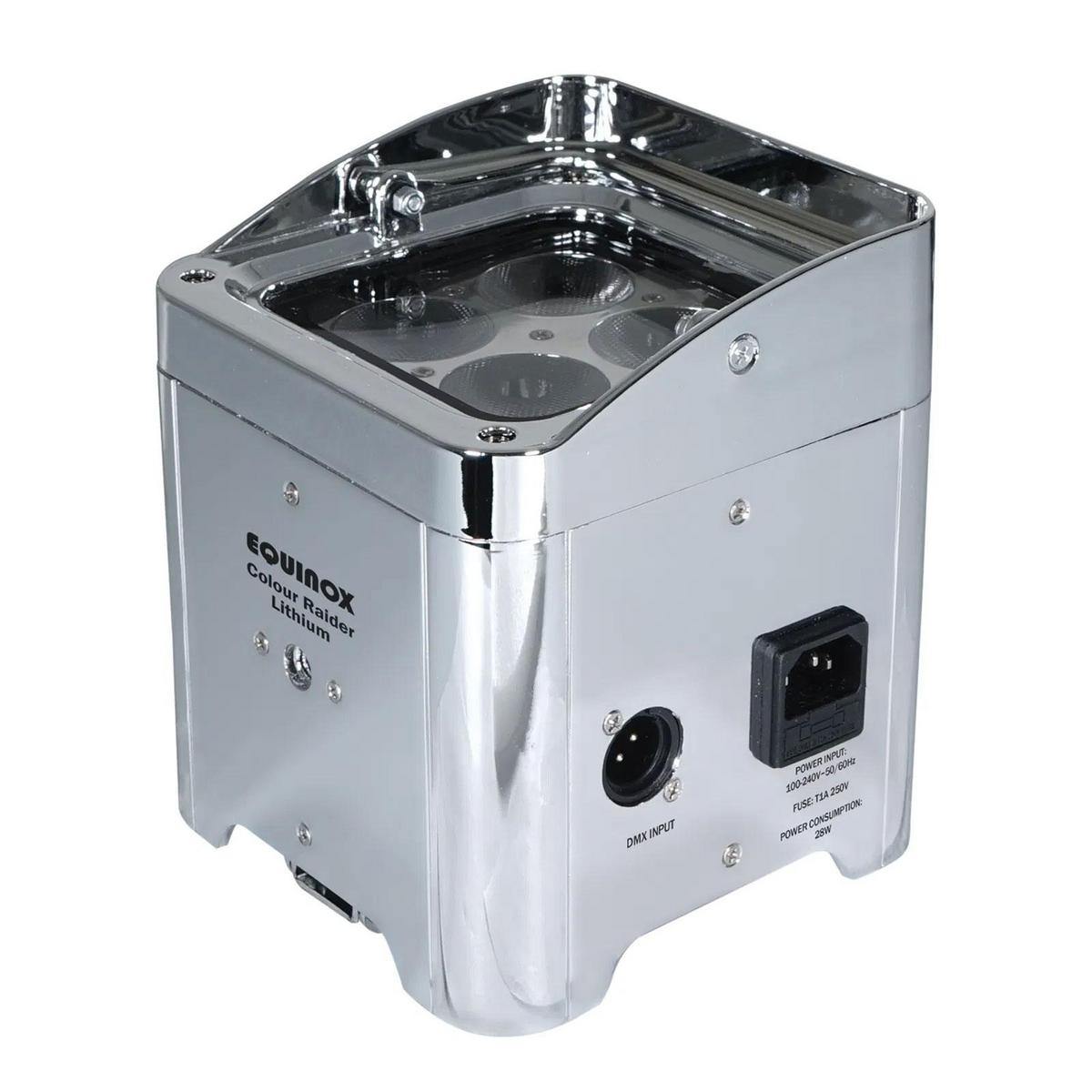 Colour Raider Lithium Battery Uplighter Pack (Chrome Housing) - main image