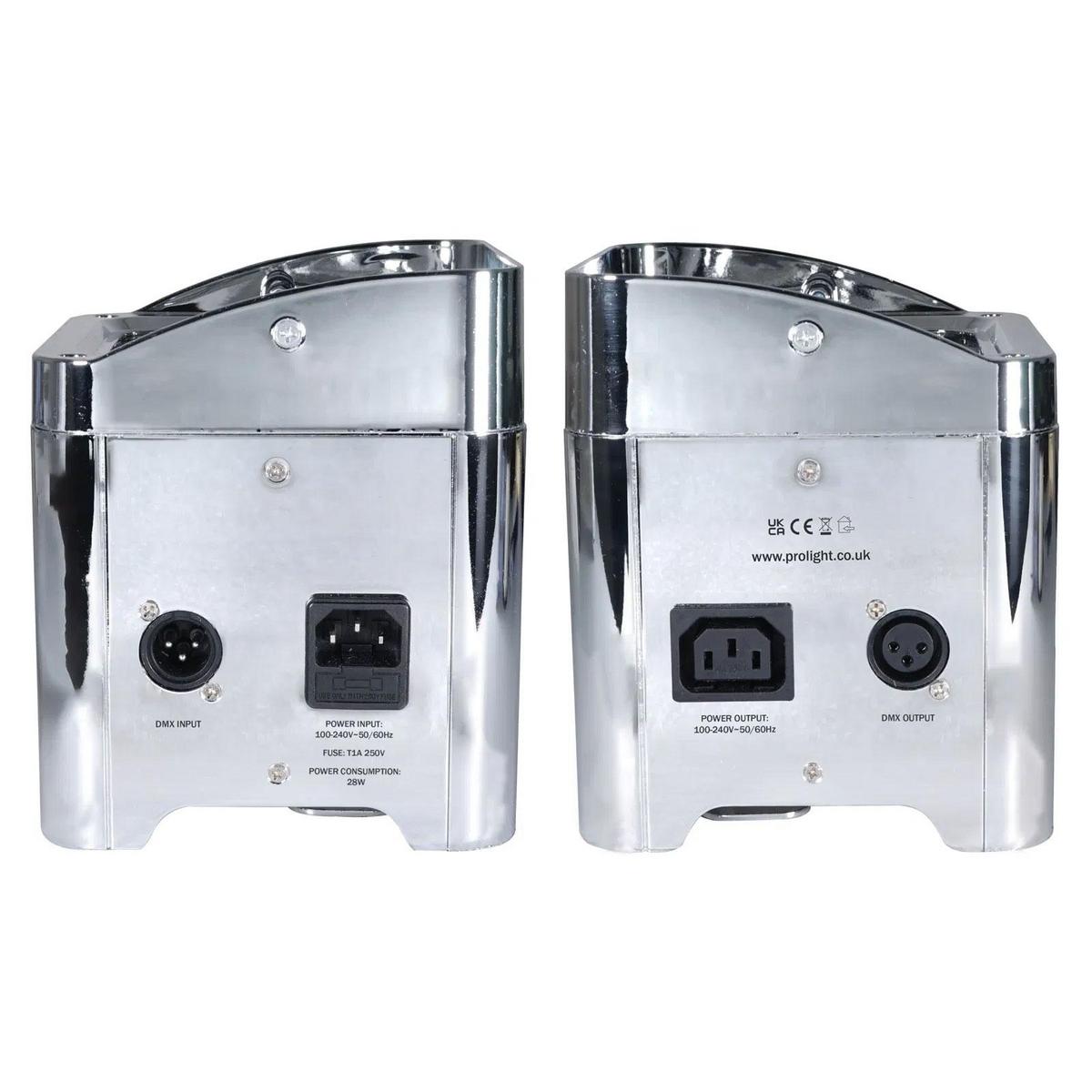Colour Raider Lithium Battery Uplighter Pack (Chrome Housing) - main image