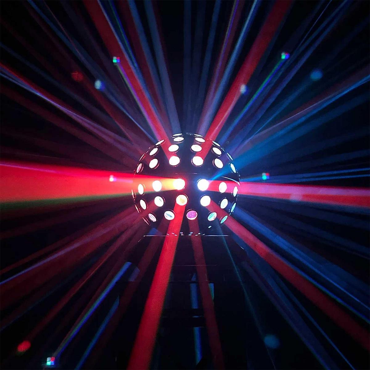 Equinox Asteroid LED Mirror Ball Effect - White Housing - main image