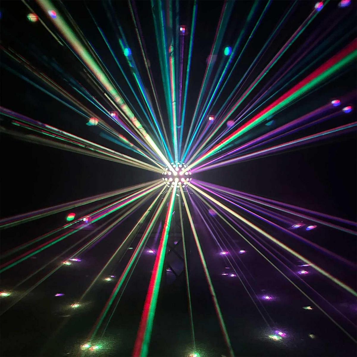 Equinox Asteroid LED Mirror Ball Effect - White Housing - main image