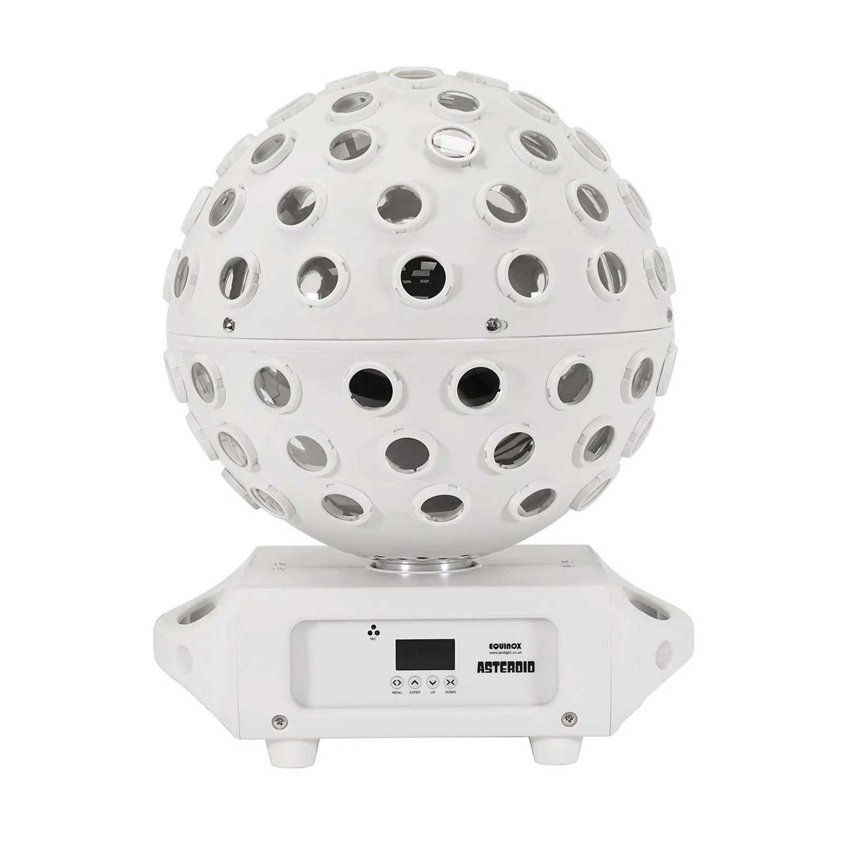 Equinox Asteroid LED Mirror Ball Effect - White Housing - main image