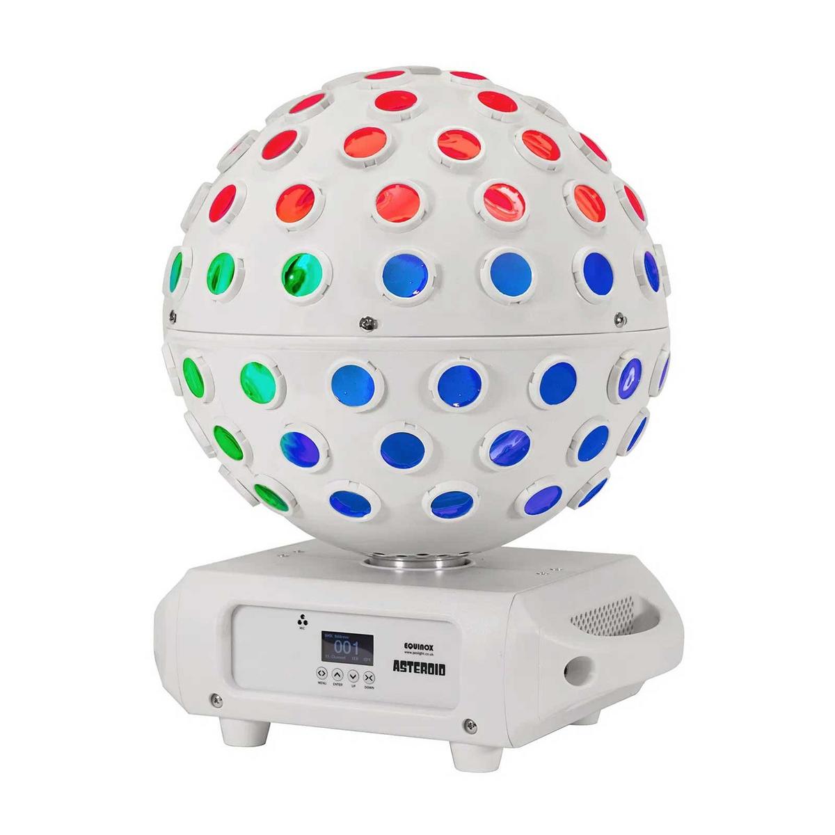Equinox Asteroid LED Mirror Ball Effect - White Housing - main image