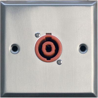 Silver Metal AV Wall Plate With 1 x 2 Pole Speaker Connector - main image